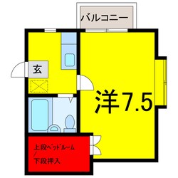 メゾンユーカリが丘の物件間取画像